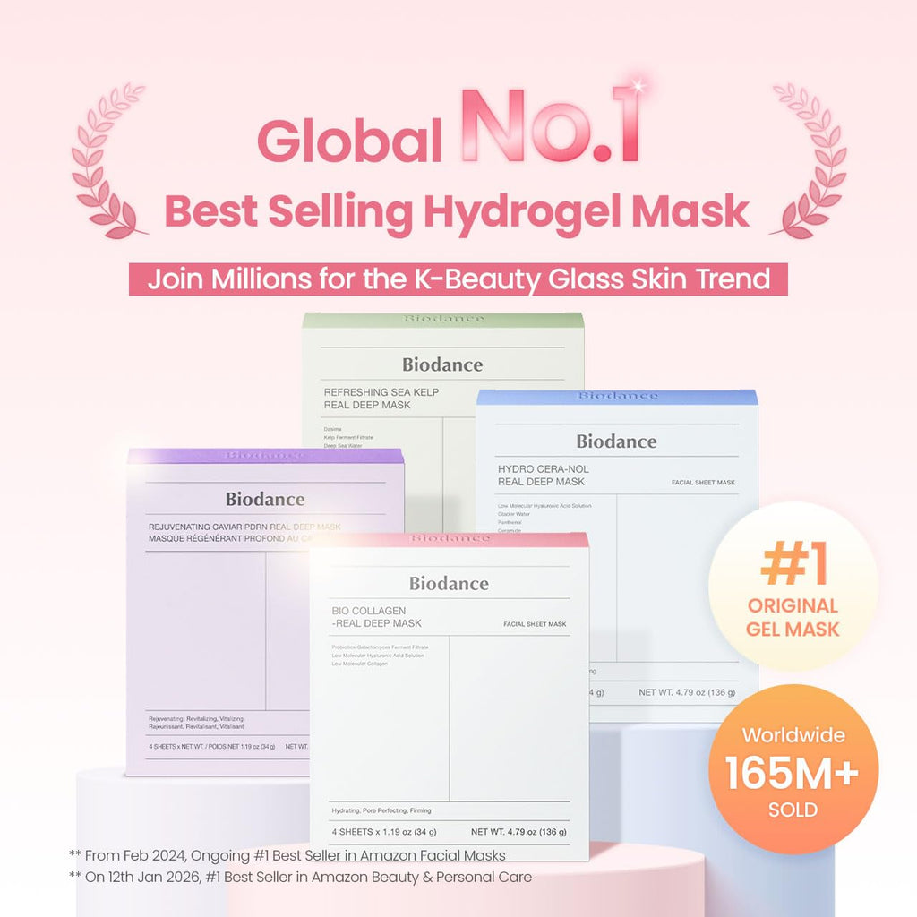 Bio-Collagen Real Deep Mask, Hydrating Overnight Hydrogel Face Mask, Pore Minimizing, Elasticity, Plumping, Travel Essentials & Self Care Gifts for Women, Korean Skin Care