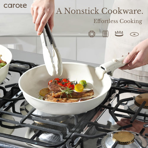 Induction Kitchen Cookware Sets Non Stick with Removable Handle